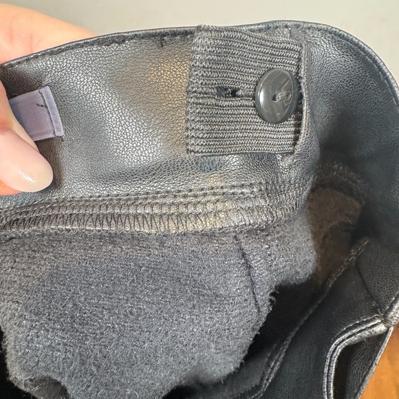 Maniere De Voir Faux Leather Pants Buckle Pants Moto Black Women Size 4 US 8 UK - Picture 11 of 13